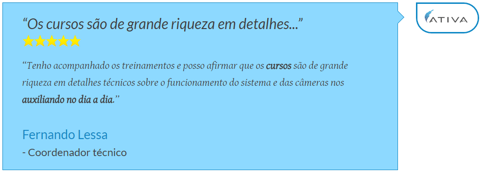 Comentários Treinamento CFTV